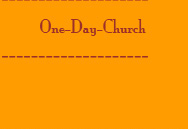 One Day Church