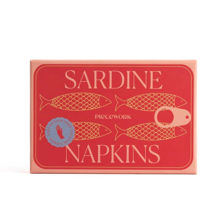 Sardine Cocktail Napkins (Set of 4)