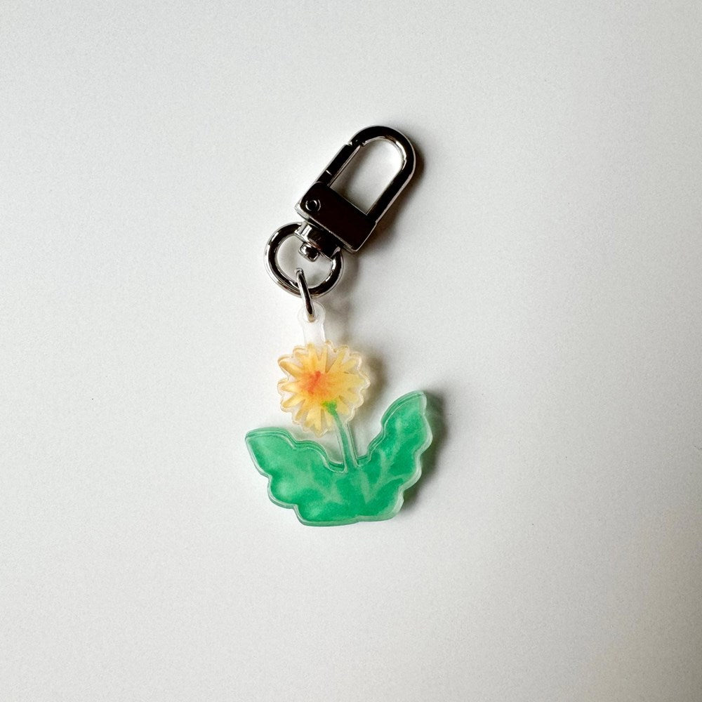 Dandelion Drawing Keychain by little room