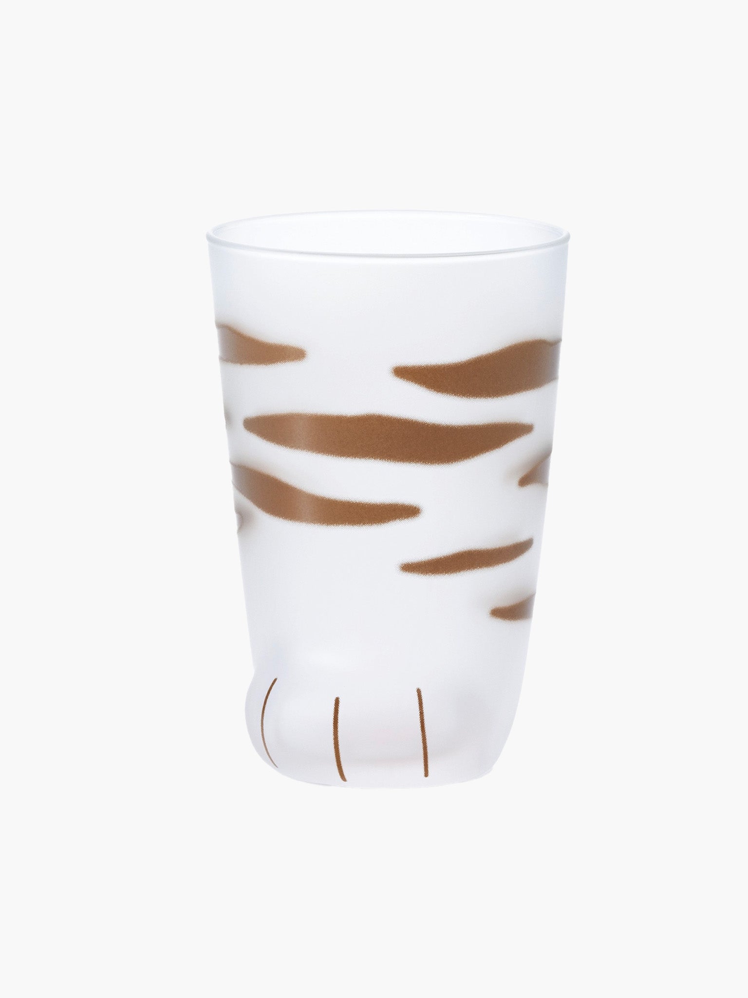 Coconeco Cat Paw Glass (300ml) - Brown Tabby Cat