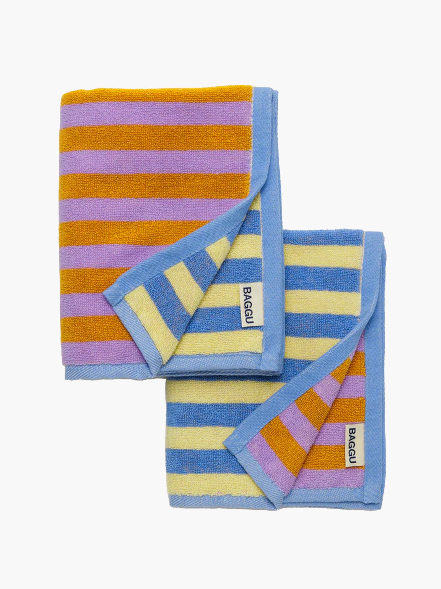 BAGGU Hand Towel (Set of 2) - Hotel Stripe