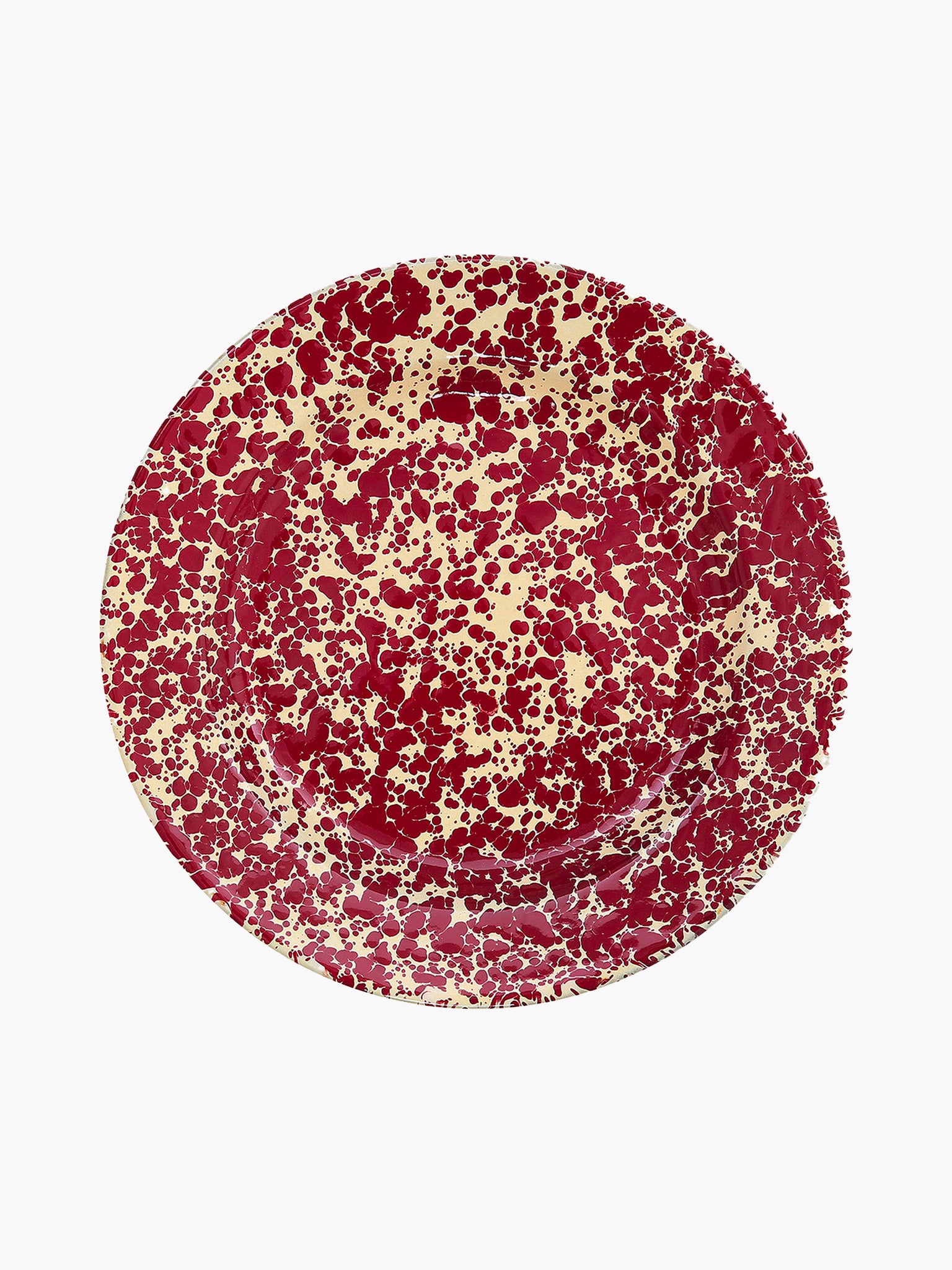 Splatter Dinner Plate (26.5cm) - Burgundy & Cream