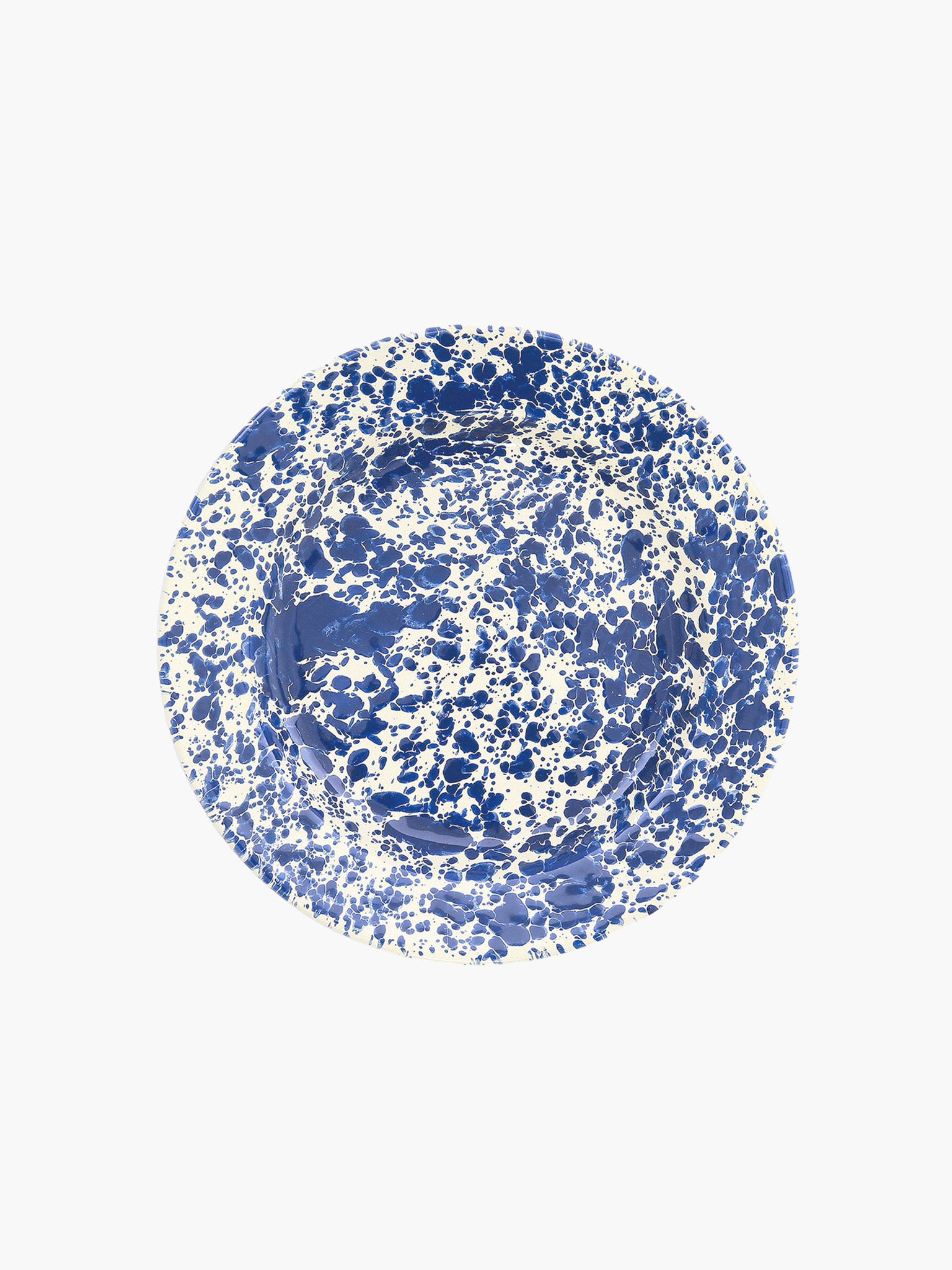 Splatter Flat Salad Plate (20cm) - Navy & Cream