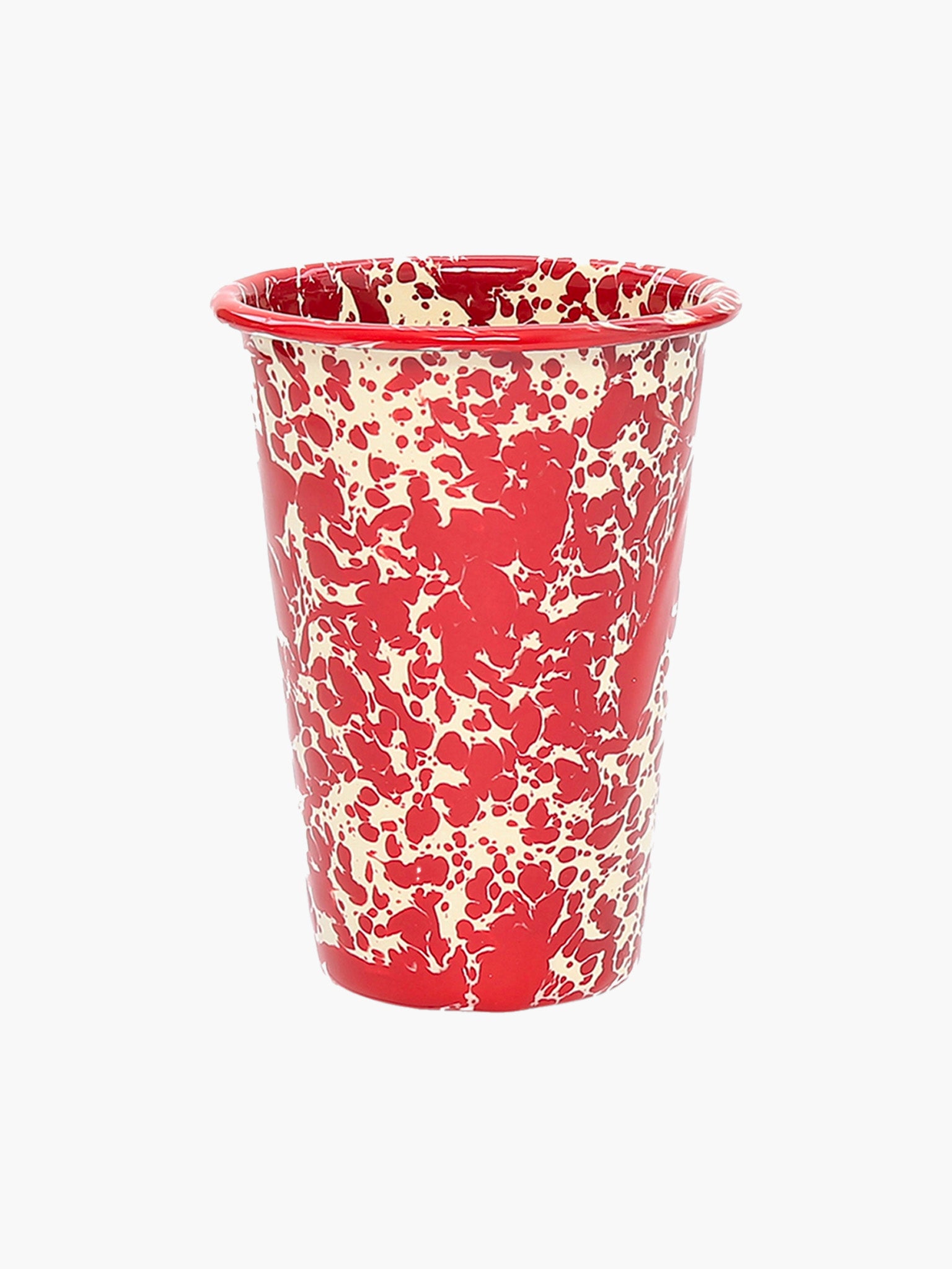 Splatter Tumbler (410ml) - Burgundy & Cream