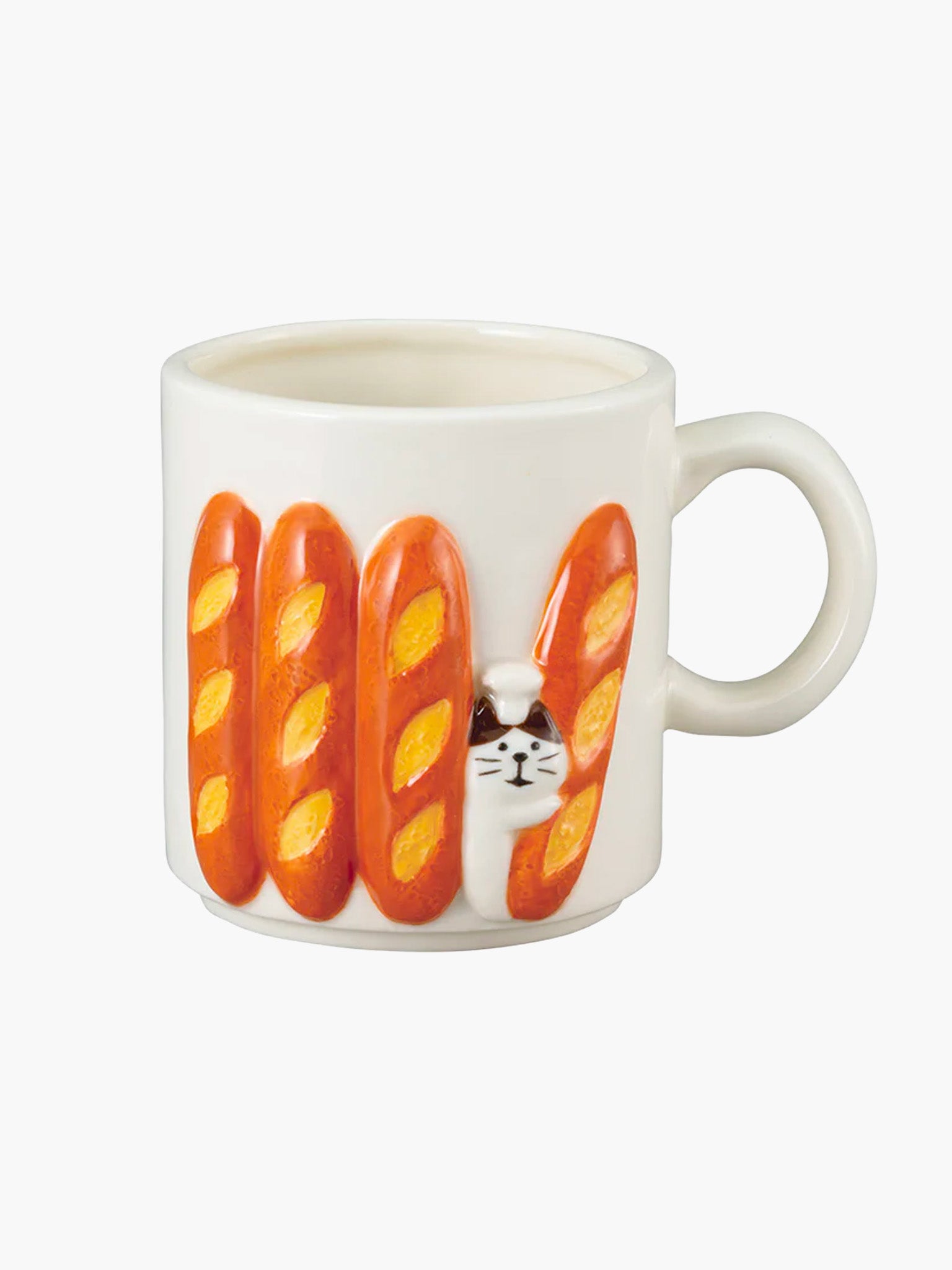 Concombre Bread Mug - Who Bit the Baguette? (White)