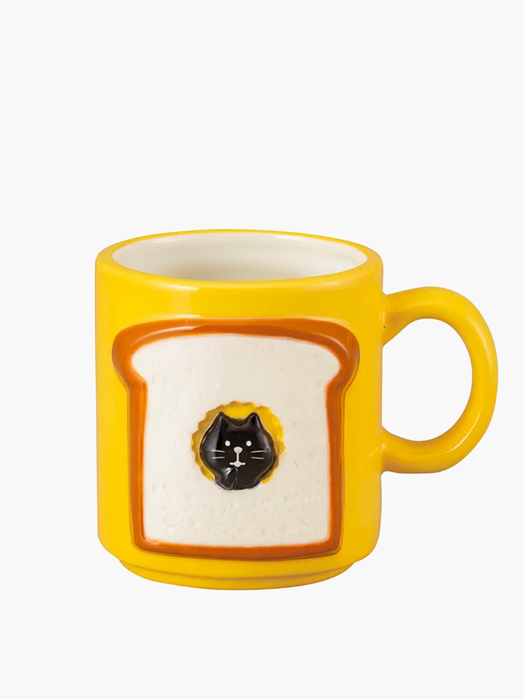 Concombre Bread Mug - Who Bit the Toast? (Yellow)