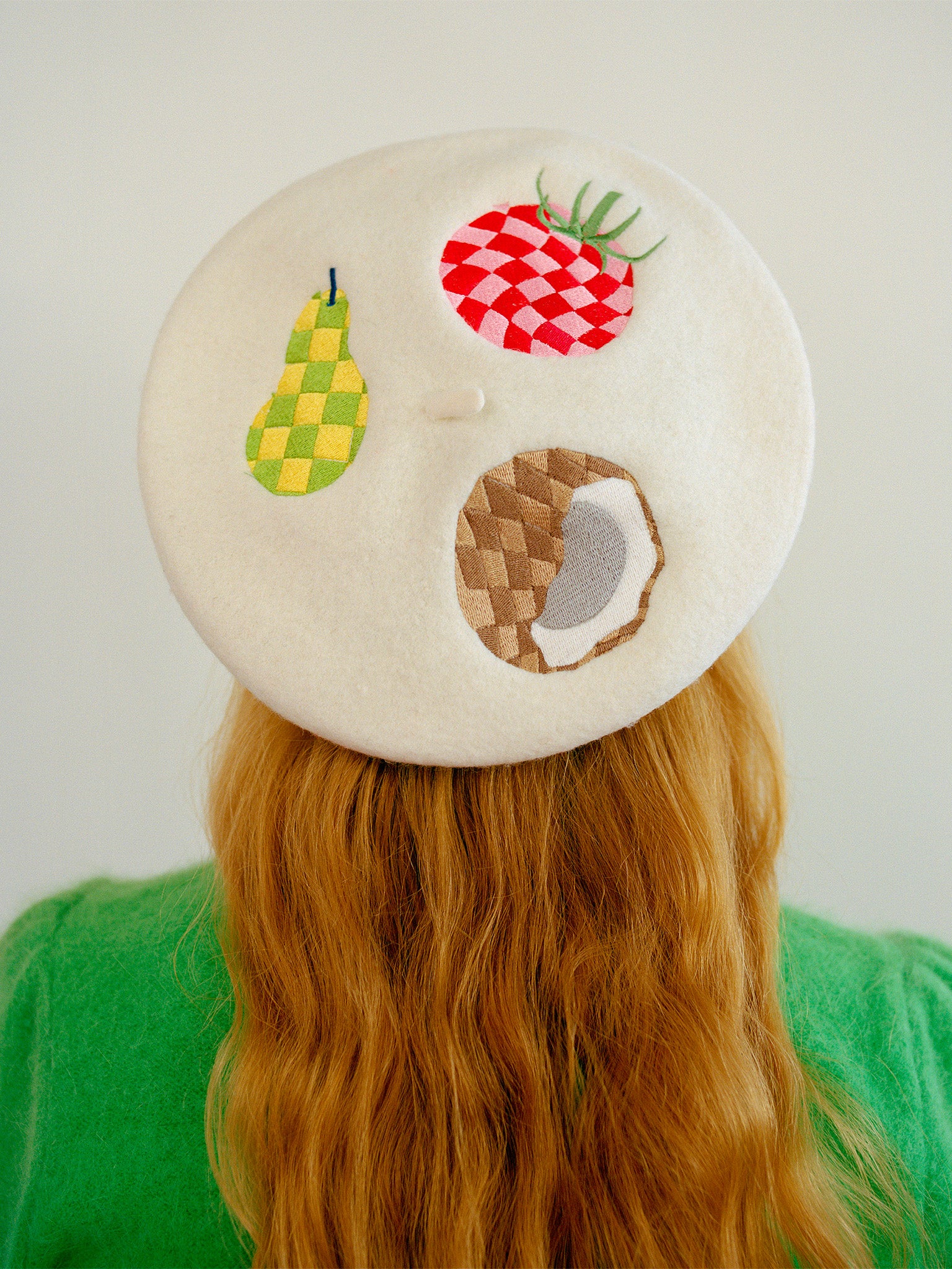 Tropical Checker Fruit Beret