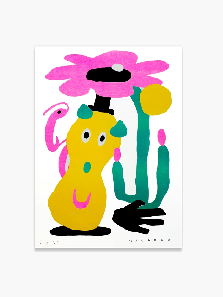 Mr Peanut in Prawnland by Mark Malarko - Risograph Print (A4)