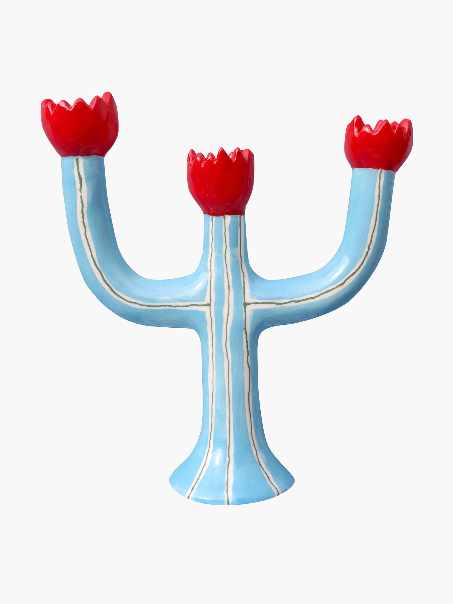 Tulip Candle Holder - Turquoise