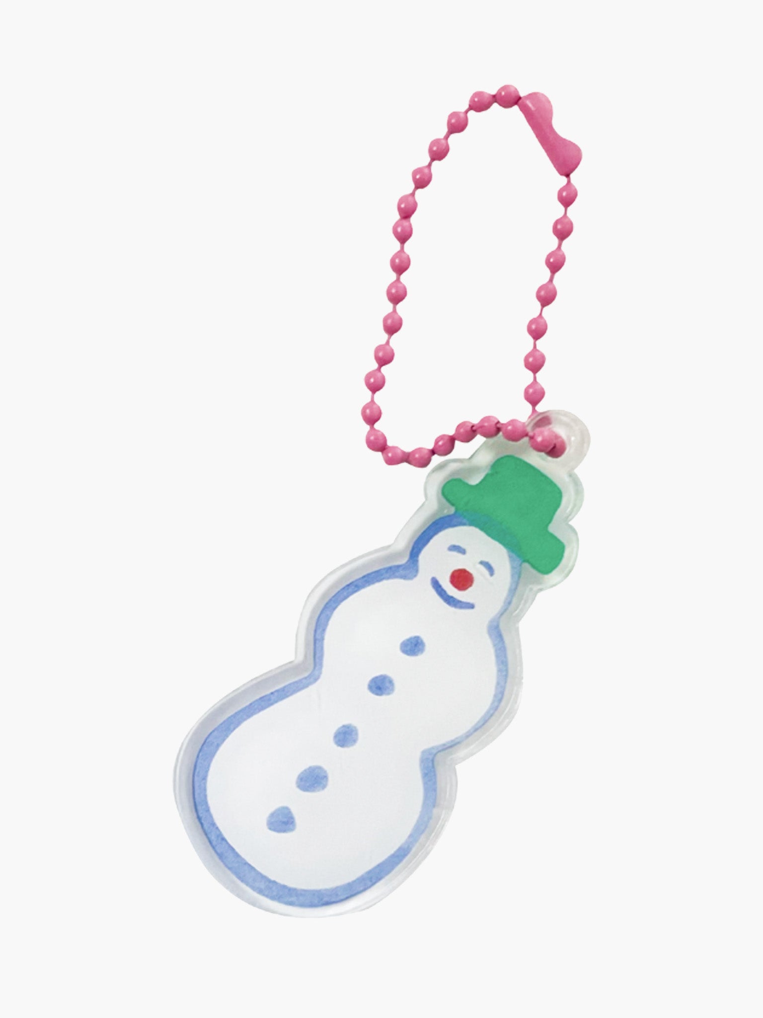 Snowman Drawing Keychain by little room