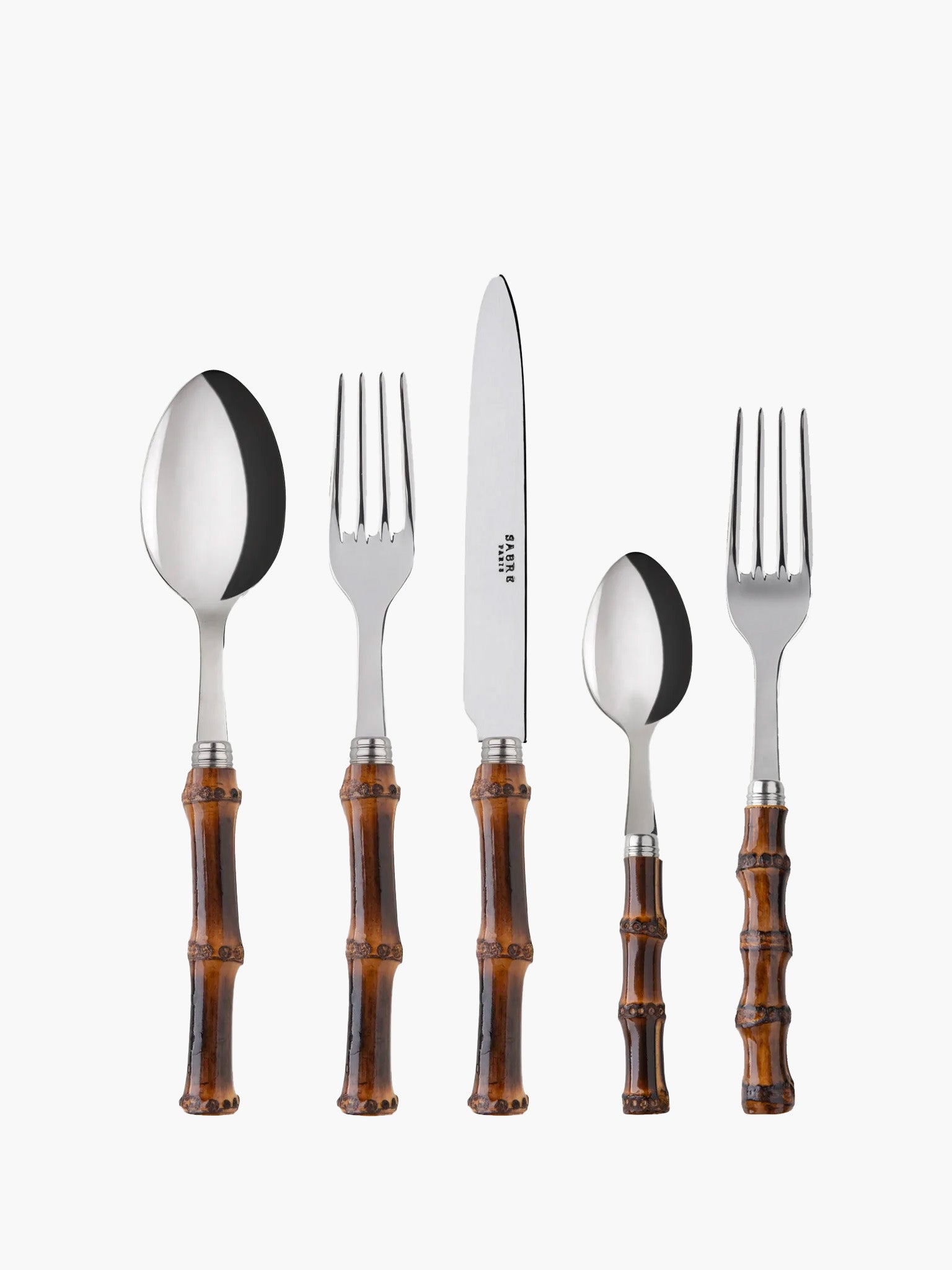 Sabre Paris Panda Cutlery - Dark Bamboo