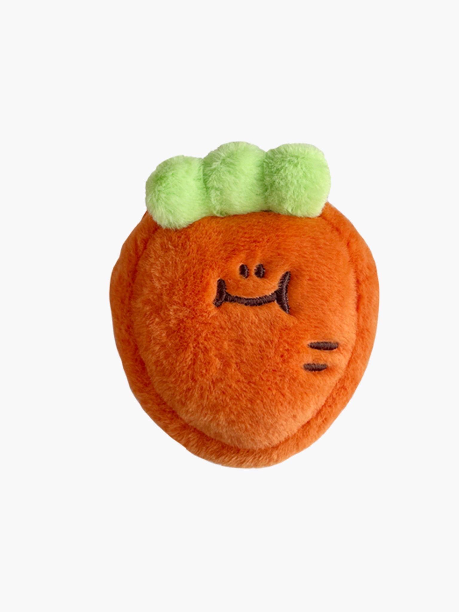 Fluffy Double Pouch Keyring - Carrot