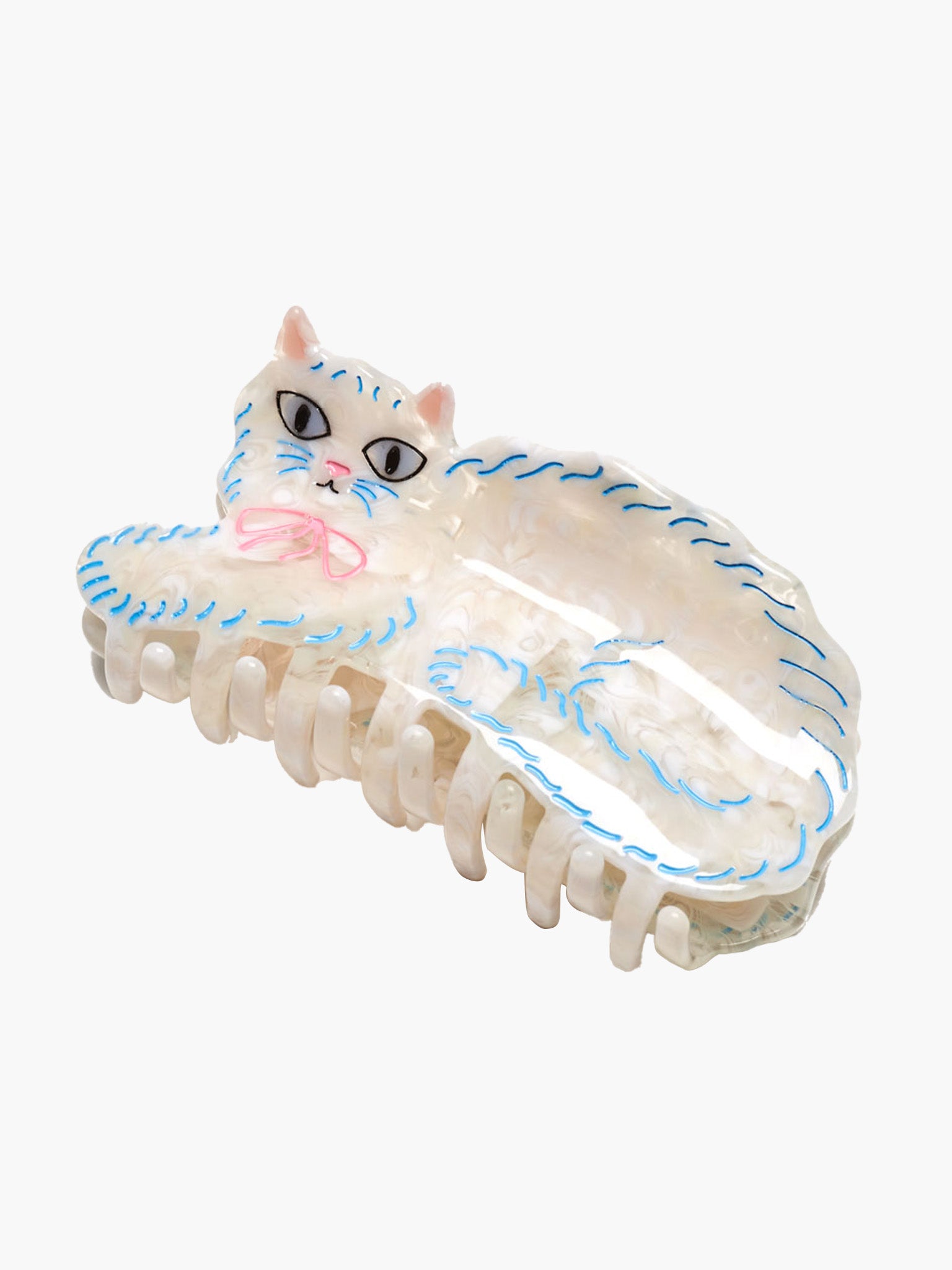 Pretty Kitty Hair Claw - White