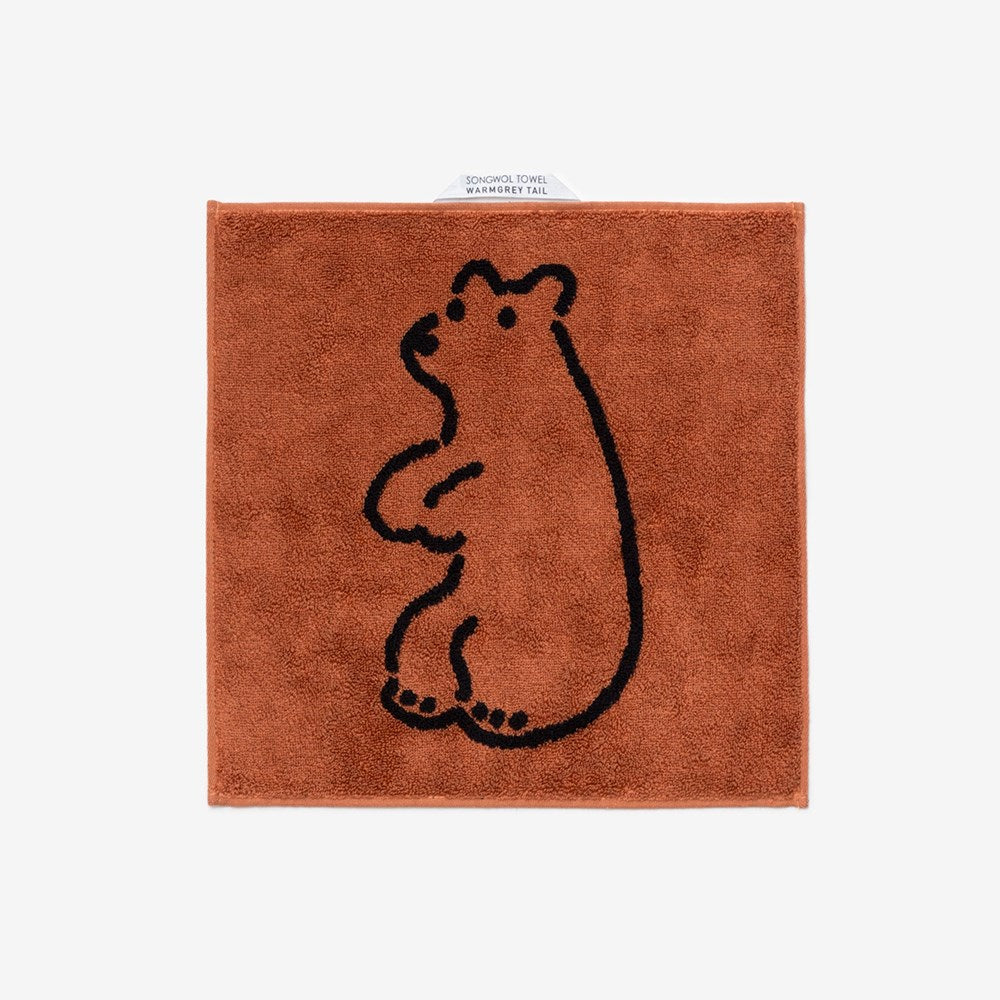 Huggy Bear Hand Towel - Brick (34x34)