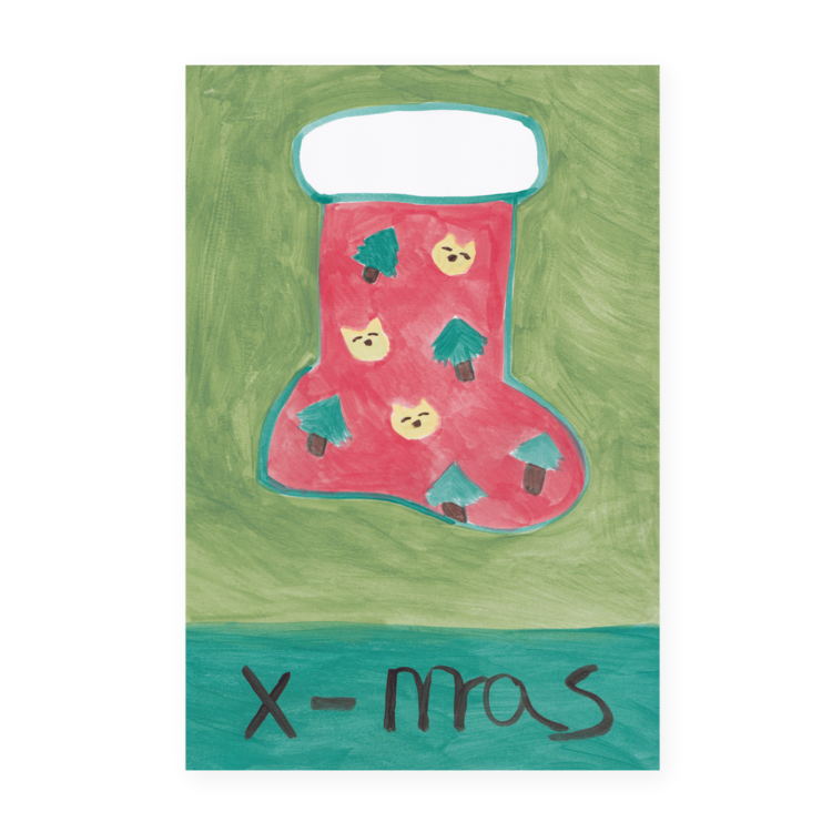 Christmas Stocking Card by little room